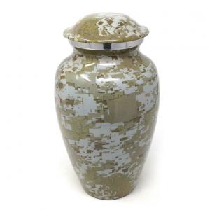 Modern French Aluminium Large Cremation Urn + FREE Modern French Aluminium Keepsake Urn (Large)