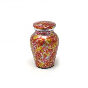 Garden Floral Keepsake Urn – Hand-Painted Aluminium Mini Memorial Urn for Ashes