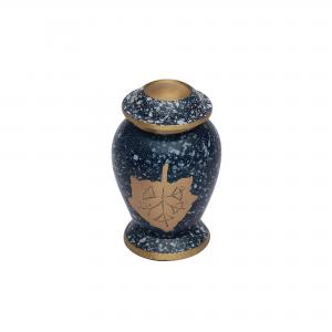 Memorial Autumn Leaves Patina Mini Leaf Keepsake Urn For Funeral Ashes