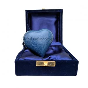 Marble Heart Keepsake Brass Urn for Cremation Ashes