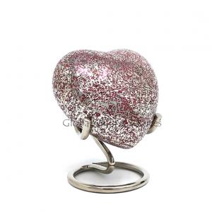 Glenwood Red Small Heart Keepsake Urn with Stand (Red)