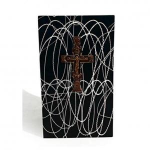 Black Cross Christ Iron Cremation Urn