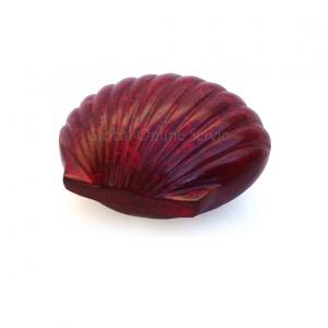 Pack Of Two Brass Shell Keepsake Urn for Memorial Ashes, Red Urn
