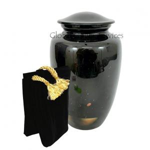 Midnight Sky Planet Design Large Aluminium Memorial Urn For Ashes