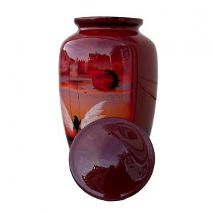 Sunrise Angle Swing Design Large Aluminium Decorative Urn For Ashes