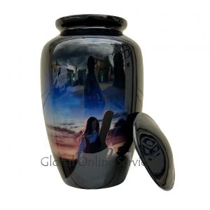 Sunset Angle Stargazing Design Large Aluminium Decorative Urn For Ashes
