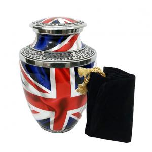 UK Flag Large Adult Decorative Human Urn For Ashes.