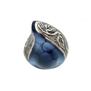 Celestial Midnight Blue Teardrop Keepsake Urn – A Serene Tribute of Everlasting Love
