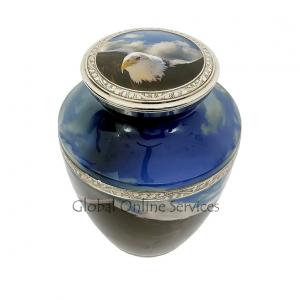 White Eagle Designed Large Blue Cloudy Sky Adult Memorial Human Urn For Ashes