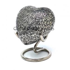Glenwood Black Heart Keepsake 6 Inch Urn With Stand For Ashes
