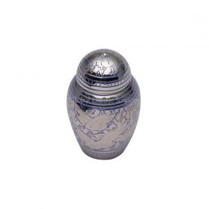 Going Home Dome Top Blue Doves Small Keepsake Urn for Funeral Ashes