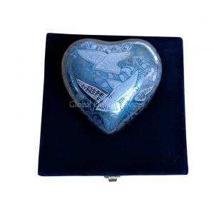 Soaring Blue Doves Heart Keepsake Urn – A Tribute of Peace and Freedom