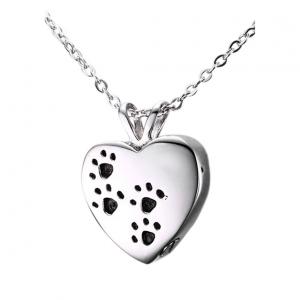 Pet Cremation Jewellery Heart Shape Pendant Urn For Ashes, Necklace