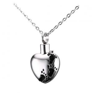 Child Cremation Urns Jewellery Heart Pendant, Necklace
