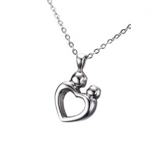 Mother and Child Love Heart Keepsake Urn Pendant for Memorial Ashes
