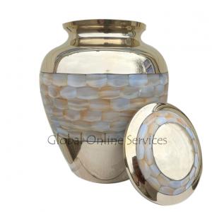 Large Size Elite Mother Of Pearl Adult Memorial Urn For Ashes