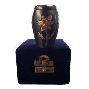 Majestic Lillies Small Funeral Keepsake Urn for Ashes