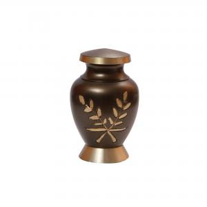 Aria Wheat Brass Cremation Keepsake Urn for Ashes