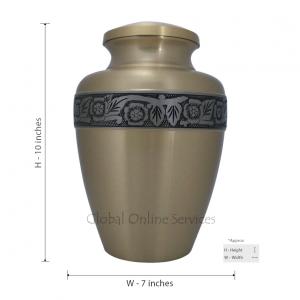 Adult brass urns