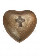 Celtic Cross Mini Heart Keepsake Memorial Urn for Human Ashes