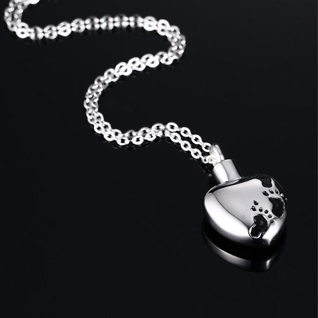 Child Cremation Urns Jewellery Heart Pendant, Necklace