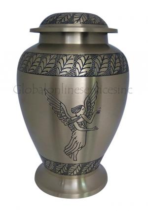 Classic Angel Engraved Big Adult Funeral Urn for Ashes