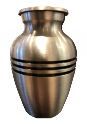 Classic Pewter Small Funeral Urn For Cremation Ashes UK (Pewter)