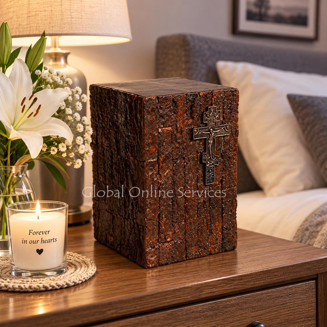 Cremation Urns Ashes , Cross Christ Urn For Human Ashes