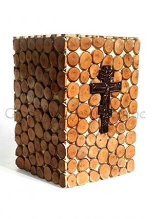 Cross Christ MDF Made Human Ashes for Cremation Urns