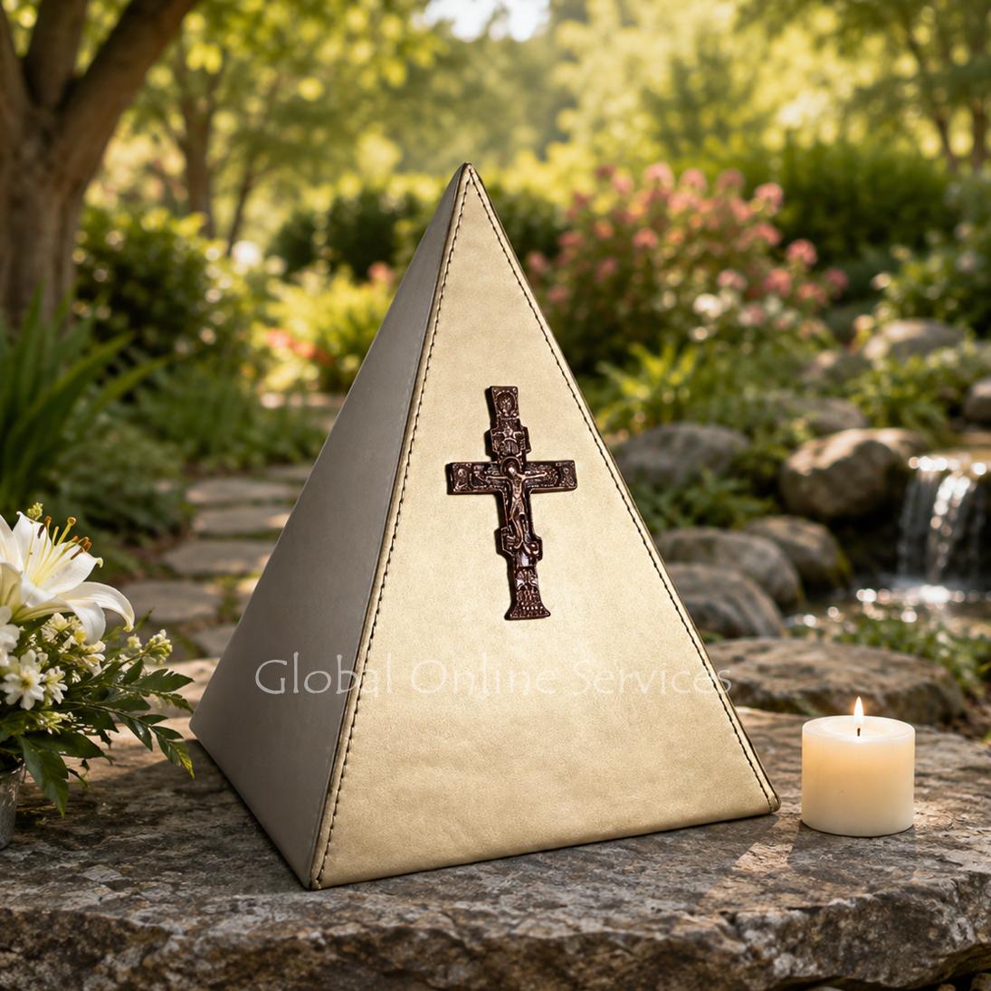 Cross Christ Urn For Human Ashes, Beautiful Iron Cremation Urns Ashes