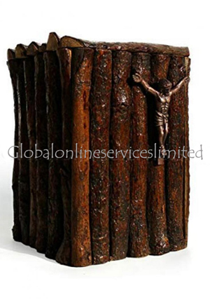 Cross Christ Urn For Human Ashes, Wood(MDF) Cremation Urns Ashes