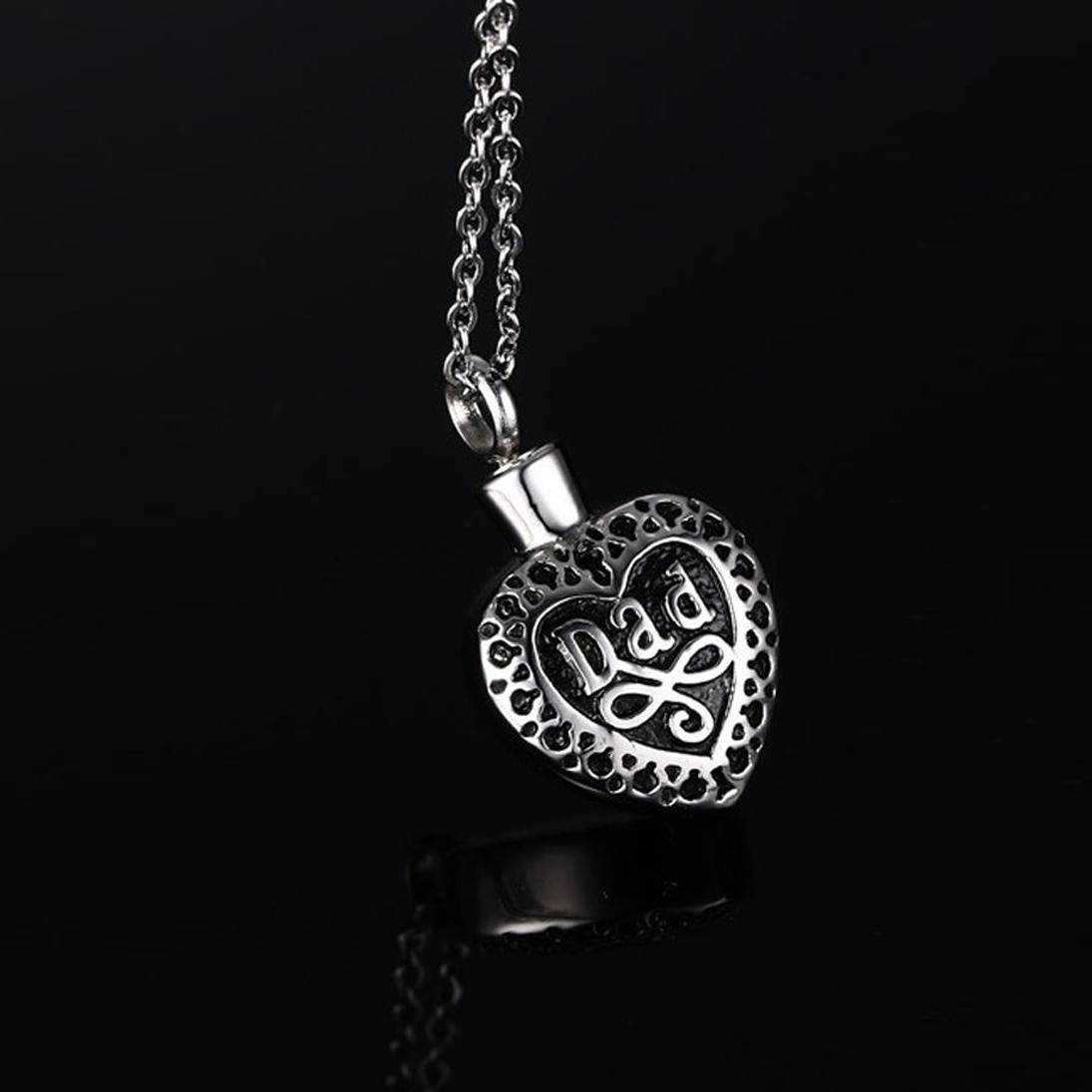 Dad Heart Shape Cremation Jewellery Pendant