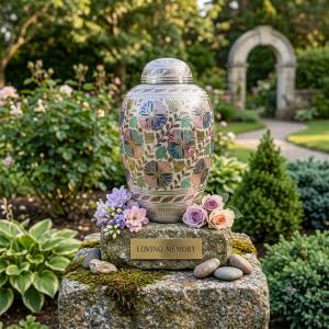 Dome Top Farnham Colorful Adult Funeral Large Urn for Human Ashes