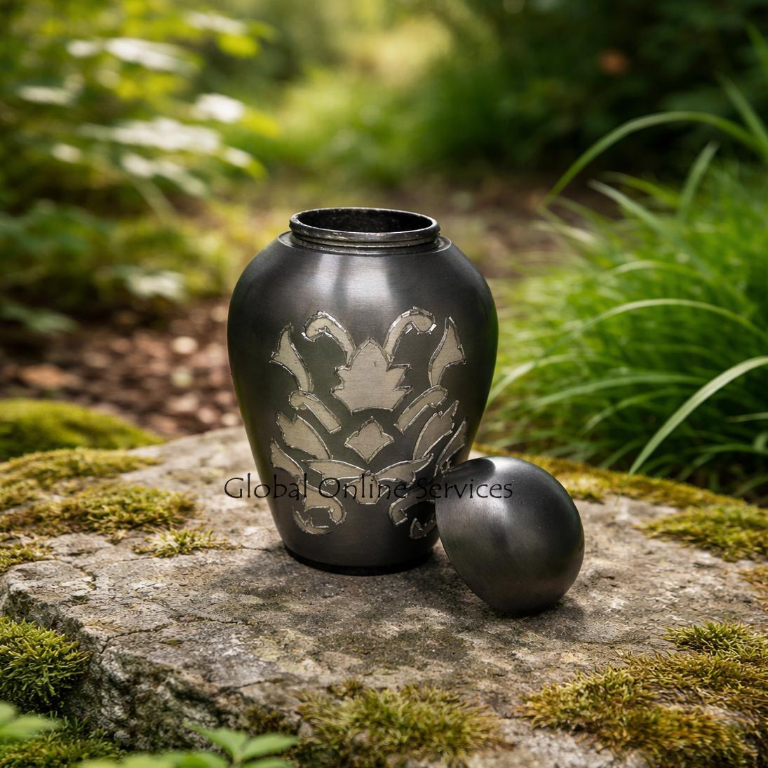 Dome Top Windsor Floral Keepsake Small Cremation Urn for Human Ashes