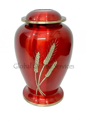 Dove Wheat Large Cremation Adult Red Urn for Ashes