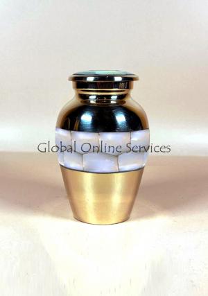 Elite Mother Of Pearl Small Keepsake Memorial Urn For Ashes UK