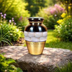 Elite Mother Of Pearl Small Keepsake Memorial Urn For Ashes UK