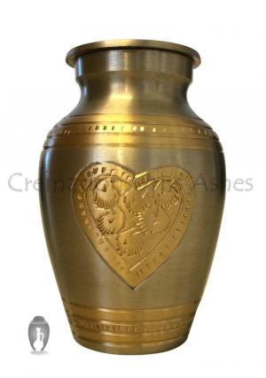 Embossed Heart Shape Design Keepsake Cremation Urn For Ashes