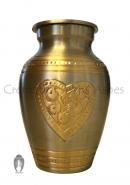 Embossed Heart Shape Design Keepsake Cremation Urn For Ashes