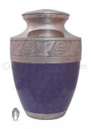 Embossed Large Purple Adult Ashes Urn for Funeral, Adult Cremation Urn