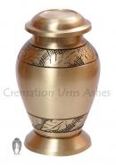 Engraved Band of Leaves Small Keepsake Urn For Memorial Ashes
