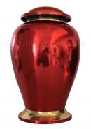 Extra Large Reading Ruby Red Brass Adult Funeral Urn for Human Ashes