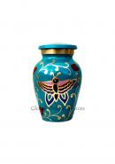 Floral Butterfly Brass Keepsake Urn for Cremation Ashes 