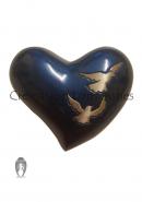 Flying Doves Mini Funeral Heart Keepsake Urn