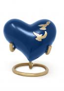 Flying Doves Mini Funeral Heart Keepsake Urn