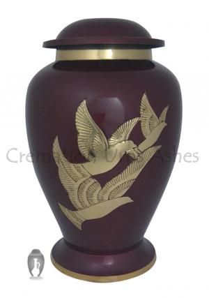 Flying Golden Dove Large Adult Cremation Urn
