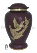 Flying Golden Dove Large Adult Cremation Urn