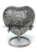 Glenwood Black Heart Keepsake 6 Inch Urn With Stand For Ashes