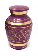 Gold Detailing Purple Keepsake Urn for Cremation Ashes