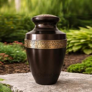 Grecian Brown Extra Large Adult Memorial Urn Human Ashes